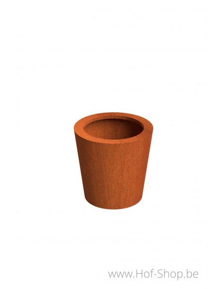 Conic 60 x 60 cm -  Jardinière Adezz en acier Corten