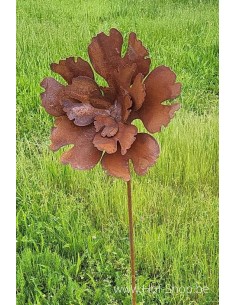 Tuinsteker bloem - metalen figuur in ecoroest (MD14148)