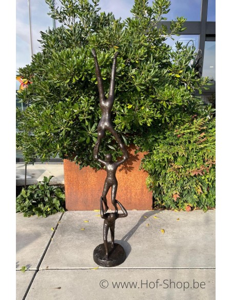 Trois acrobates - statue en bronze (B91172)