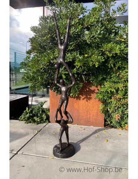 Trois acrobates - statue en bronze (B91172)