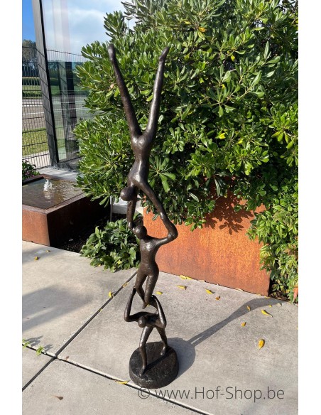 Trois acrobates - statue en bronze (B91172)