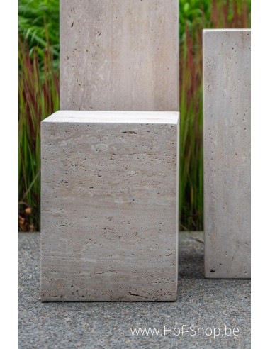 Travertin Sokkel 30 x 30 x 60 cm - Zuil Solace Living