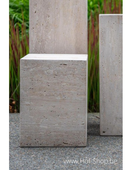 Travertin Sokkel 30 x 30 x 60 cm - Zuil Solace Living
