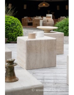 Travertin Sokkel 50 x 50 x 50 cm - Zuil Solace Living