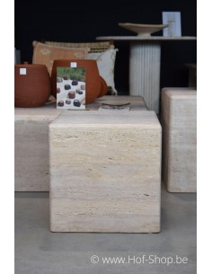 Travertin Sokkel 40 x 40 x 40 cm - Zuil Solace Living