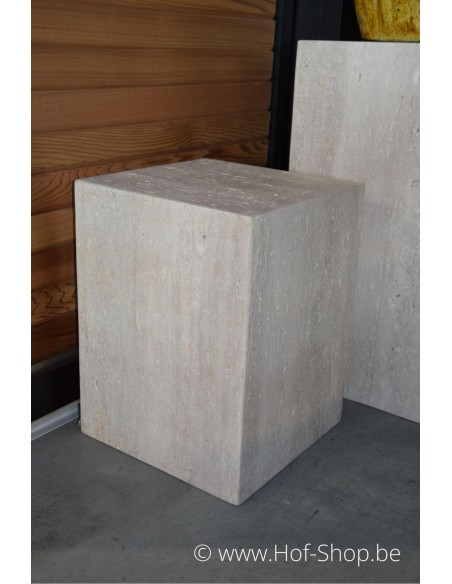Travertin Sokkel 30 x 30 x 40 cm - Zuil Solace Living