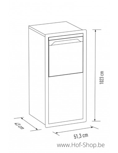 Frontbox Intégré Stardust Black Back Door - Boîte à colis LogixBox
