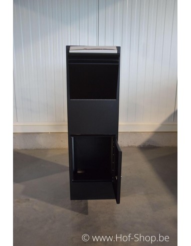 Drop-it Box RAL 9005 Front Door - Larob pakketbus aluminium