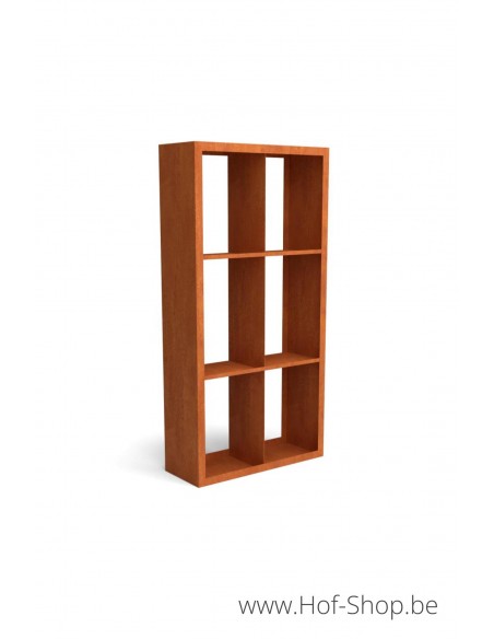 Egura Dividi 100 x 38,5 x 200 cm - Rack à Buches en acier Corten Geroba (EGURADC53)