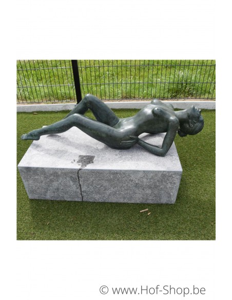 Femme nue - statue en bronze (B1373)