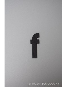 Lettre f - aluminium noir de 5 cm de haut (numéro de maison 'fuji' KatoDesign)