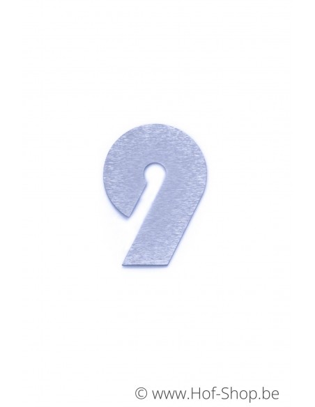 Numéro 9 - acier inoxydable de 7 cm de haut (numéro de maison 'bahama' KatoDesign)
