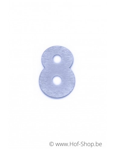 Numéro 8 - acier inoxydable de 7 cm de haut (numéro de maison 'bahama' KatoDesign)