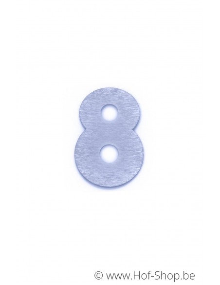 Numéro 8 - acier inoxydable de 7 cm de haut (numéro de maison 'bahama' KatoDesign)