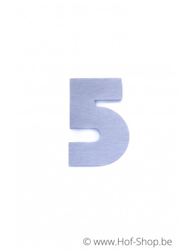 Numéro 5 - acier inoxydable de 7 cm de haut (numéro de maison 'bahama' KatoDesign)