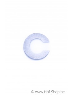 Letter c - inox 5 cm hoog (huisnummer 'fuji' KatoDesign)