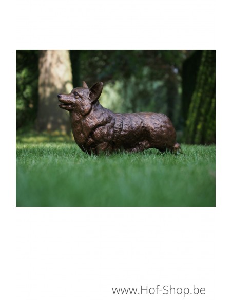 Corgi - statue en bronze (B58832)