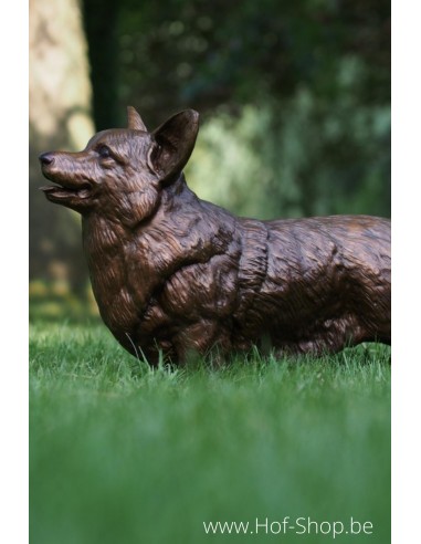 Corgi - statue en bronze (B58832)