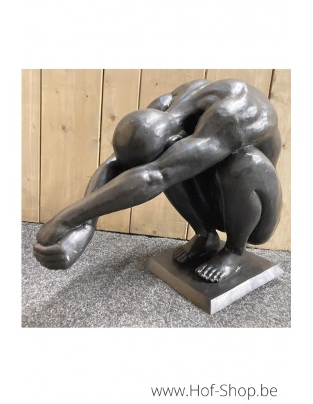 Duikende man - bronzen beeld (B1300)