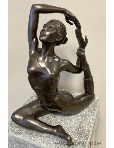 Fille de yoga - statue en bronze (BS1495B)