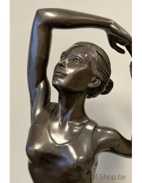 Yoga Meisje Zittend - bronzen beeld (BS1495B)