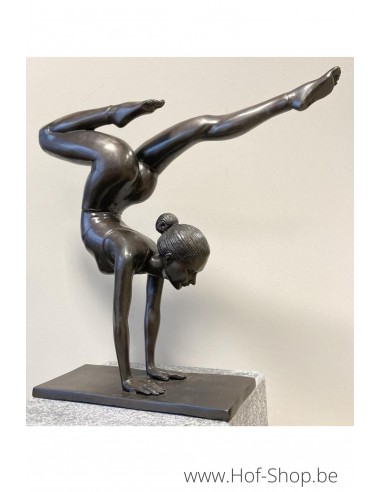Fille de yoga en poirier - statue en bronze (BS1496B)