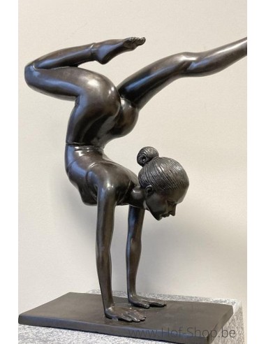 Yoga Meisje Handstand - bronzen beeld (BS1496B)