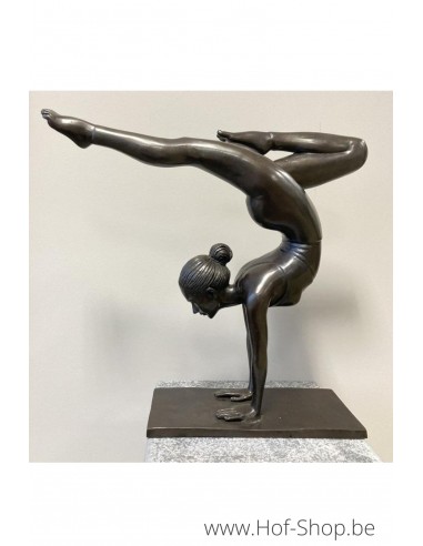 Yoga Meisje Handstand - bronzen beeld (BS1496B)