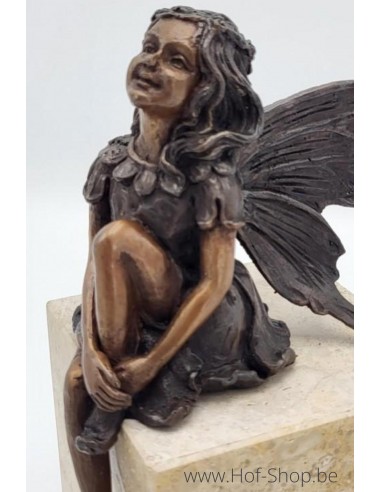 Ange assis - Sculpture en bronze (BS1500B)