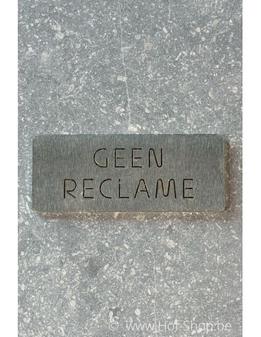 Plaatje Geen Reclame - Geroba accesoire