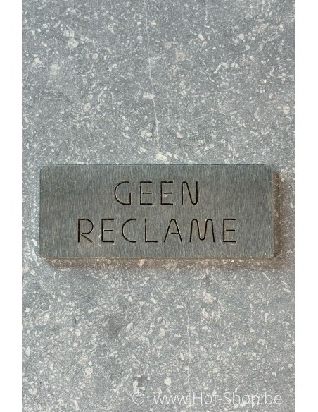 Plaatje Geen Reclame - Geroba accesoire