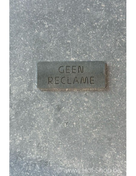 Plaatje Geen Reclame - Geroba accesoire