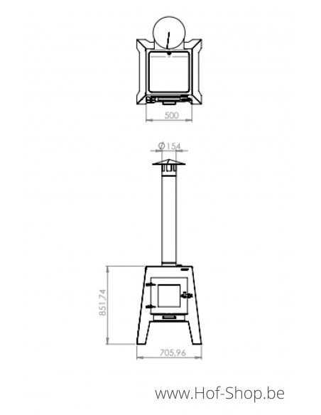 Damm - tuinhaard in cortenstaal