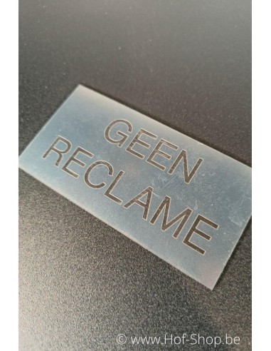 Autocollant Geen reclame - tableau acrylique