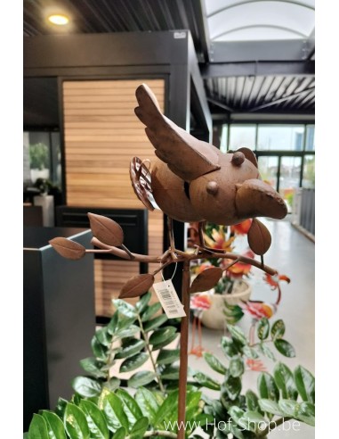 Tuinsteker Bewegende Vogel - metalen tuinsteker (MD13285)