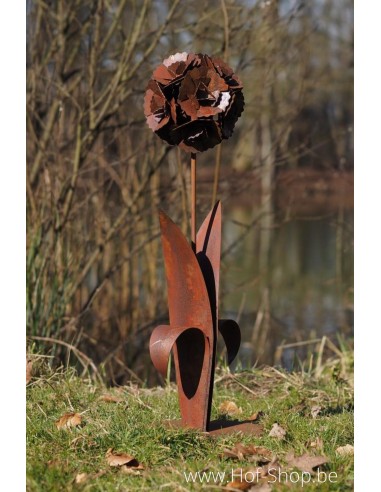 Roos - metalen figuur in ecoroest (MD14191)