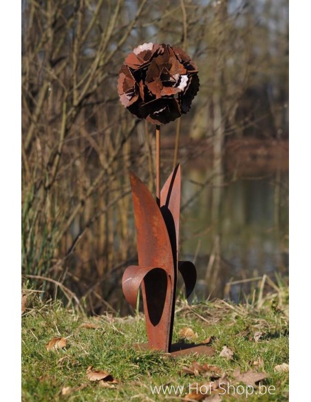 Roos - metalen figuur in ecoroest (MD14191)