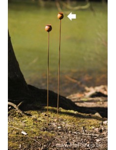 Papaver groot - metalen figuur in ecoroest (MD70012)
