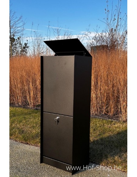 Dropbox Small RAL 9005 Front Door - eSafe pakketbus aluminium