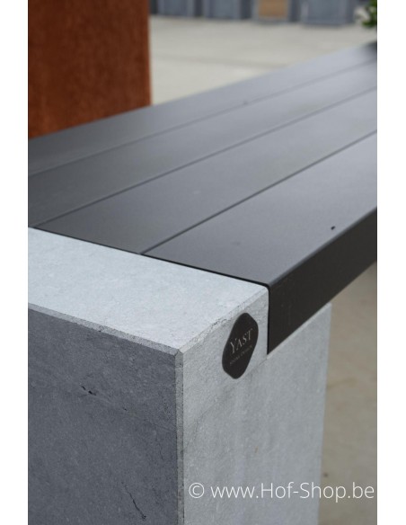 Tuinbank 160 x 40 x 42 met 1 bloembak - YAST tuinbank arduin