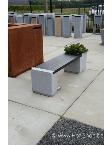 Tuinbank 160 x 40 x 42 met 1 bloembak - YAST tuinbank arduin
