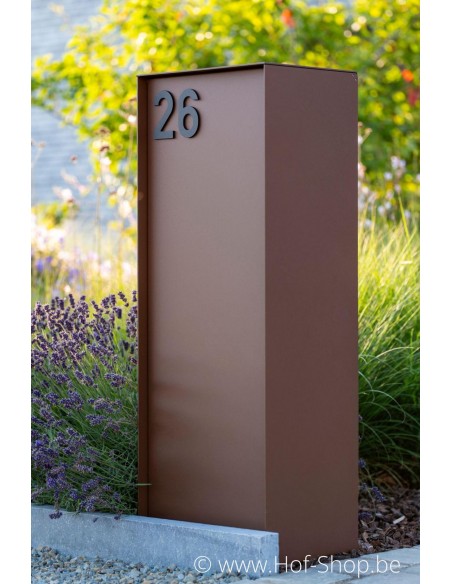 Nummer 6 zwart aluminium (10 cm hoog, 4 mm dik) - Entrada Range Huisnummer