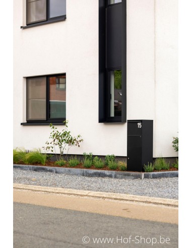 Allux 800 Large noir Front Door rukolock - boîte à colis