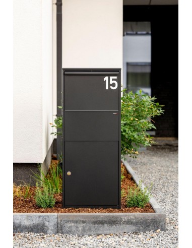 Numéro 1 - blanc aluminium 10 cm de haute (Numéro de maison Albo)