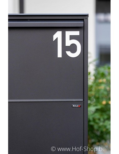 Numéro 5 - blanc aluminium 10 cm de haute (Numéro de maison Albo)