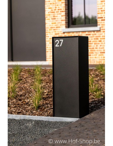 Dropbox Small RAL 9005 Back Door - eSafe pakketbus aluminium