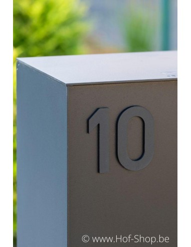 Nummer 1 zwart aluminium (10 cm hoog, 4 mm dik) - Entrada Range Huisnummer