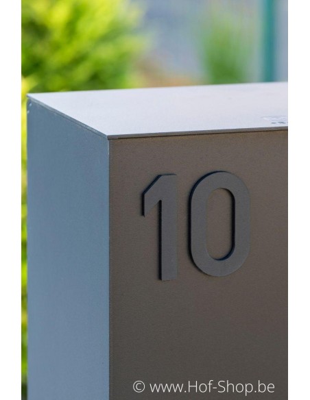 Numéro 0 aluminium noir (10 cm de hauteur, 4 mm d’épaisseur) - numéro Entrada Range