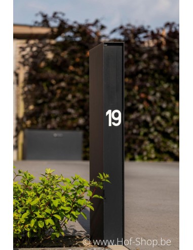 Nummer 9 - wit aluminium 10 cm hoog (huisnummer Albo)