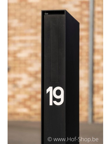 Nummer 9 - wit aluminium 10 cm hoog (huisnummer Albo)